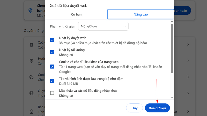 xoa lich su trinh duyet5