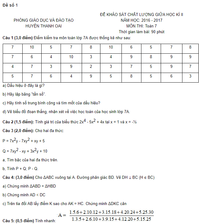 tong hop bo de thi hoc ki 2 lop 7 mon toan 1