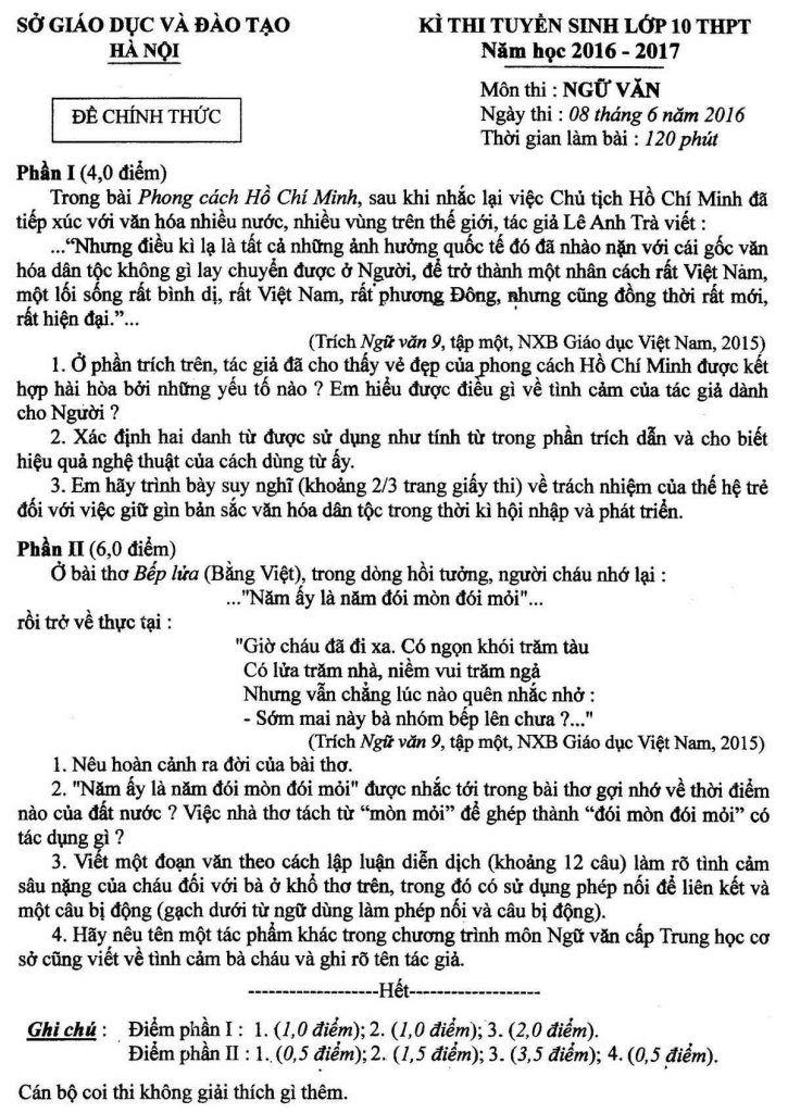 de-thi-vao-lop-10-mon-van-so-gd-dt-ha-noi-nam-hoc-2016-2017