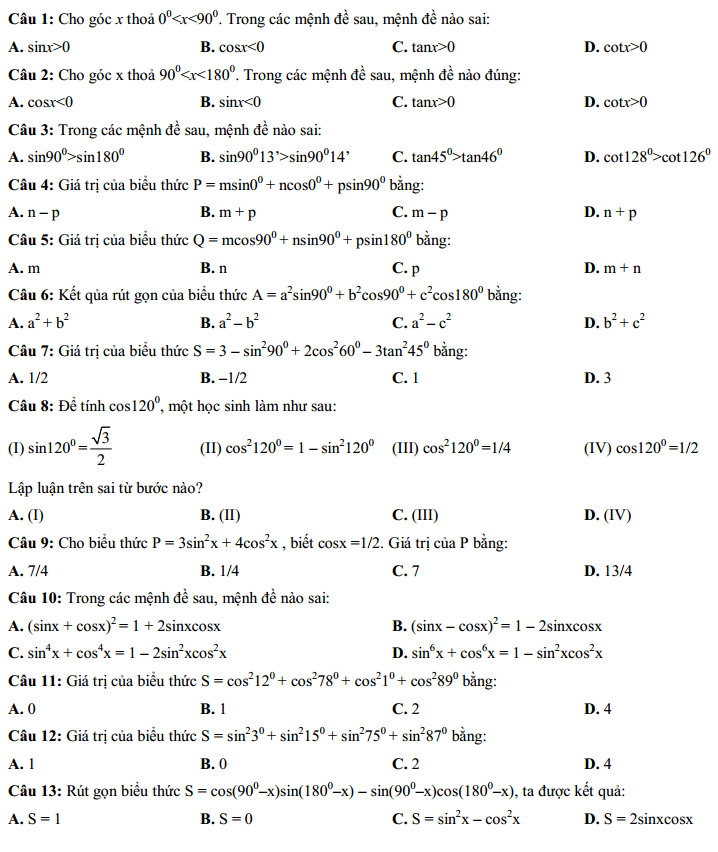 50-cau-trac-nghiem-luong-giac-lop-10-co-dap-an-1